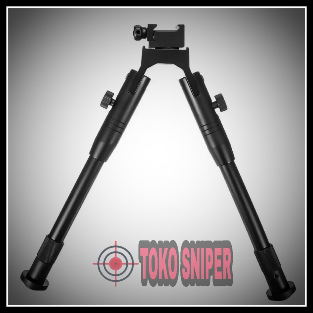 Bipod rell panjang 27cm di panjangin 38cm bipod penyangga kaki senapan angin bipot raill pcp