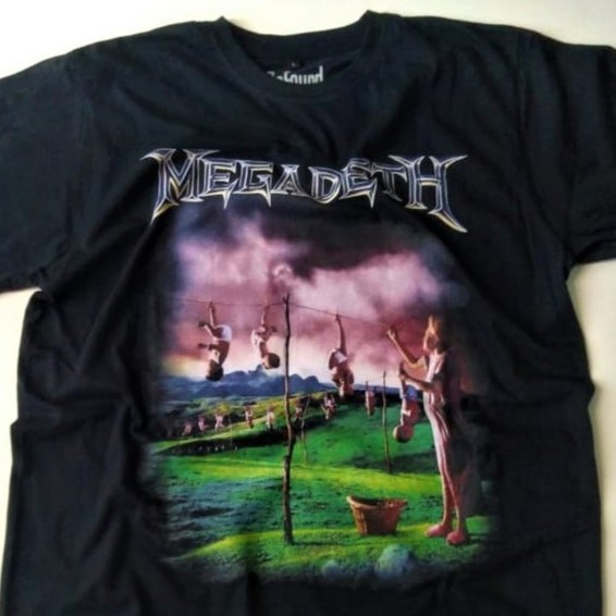 Megadeth Tshirt Band, Kaos Megadeth, Kaos Vintage, Kaos Musik Rock Band, Kaos Band Metal, DEFOURD