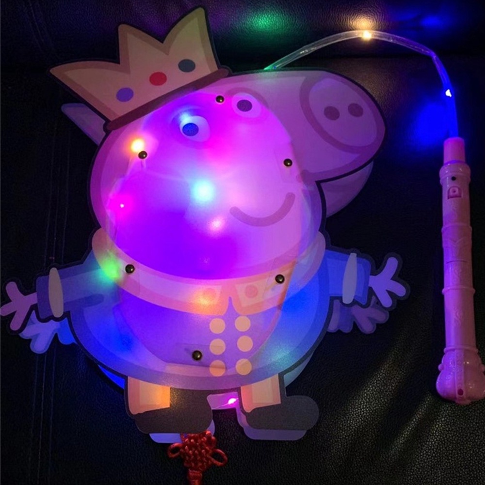 Halloween DIY Kartun Anak-anak Portabel LED Musik Luminous Lantern Pikachu Superman