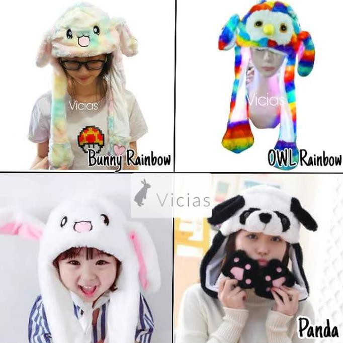 Murah Led - Topi Bando Kelinci Telinga Bergerak Dancing Bunny Hat Kpop Korea