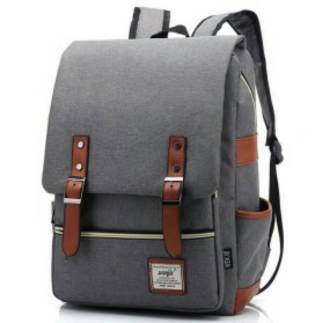 Tas Ransel Canvas OMFB0PLR - Light Gray