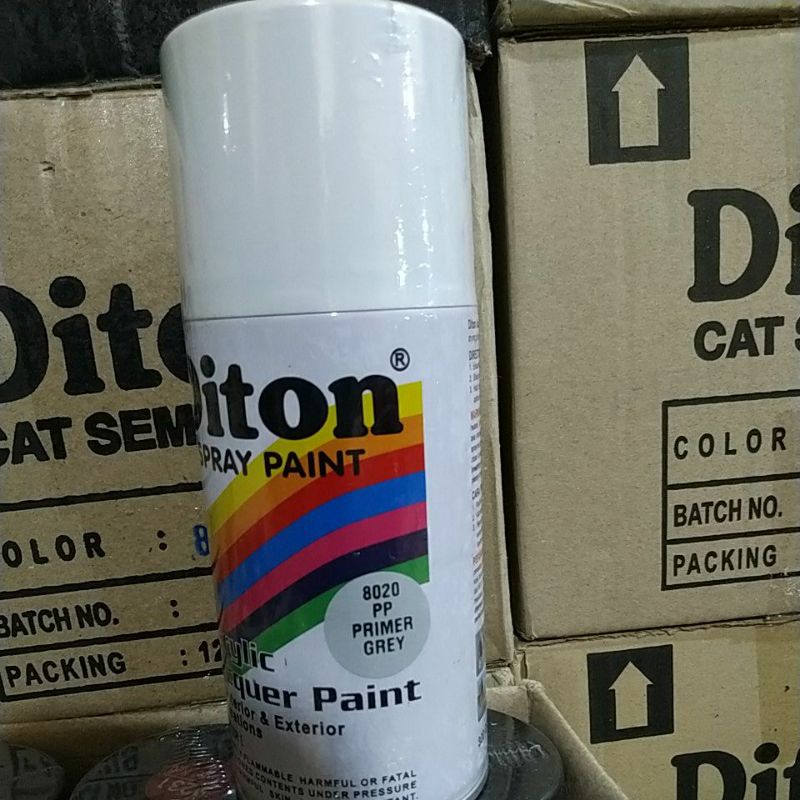 diton 300cc PP primer grey epoxy / warna dasar, clear, clear doff,  putih, mutiara, hitam, doff, metalik, silver, silver metalik, gold, blue, yellow, green, red, orange, pink