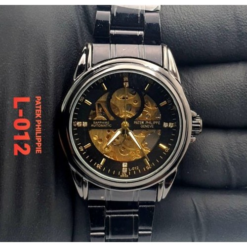 JAM TANGAN PATEK PHILIPE AUTOMATIC HITAM  L-012