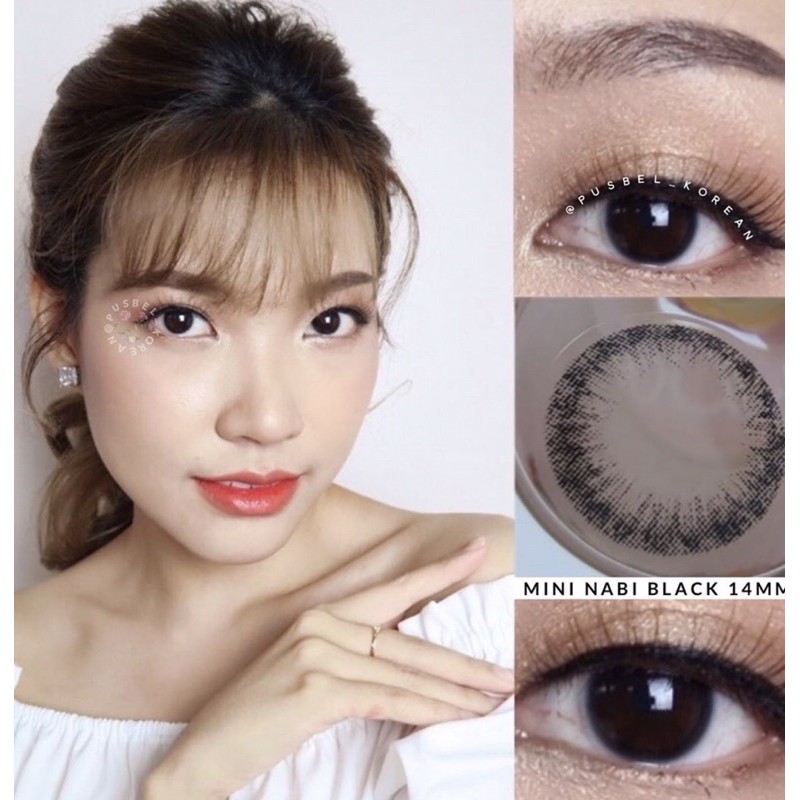 princess mini nabi black &amp; choco softlens eos original korea high quality