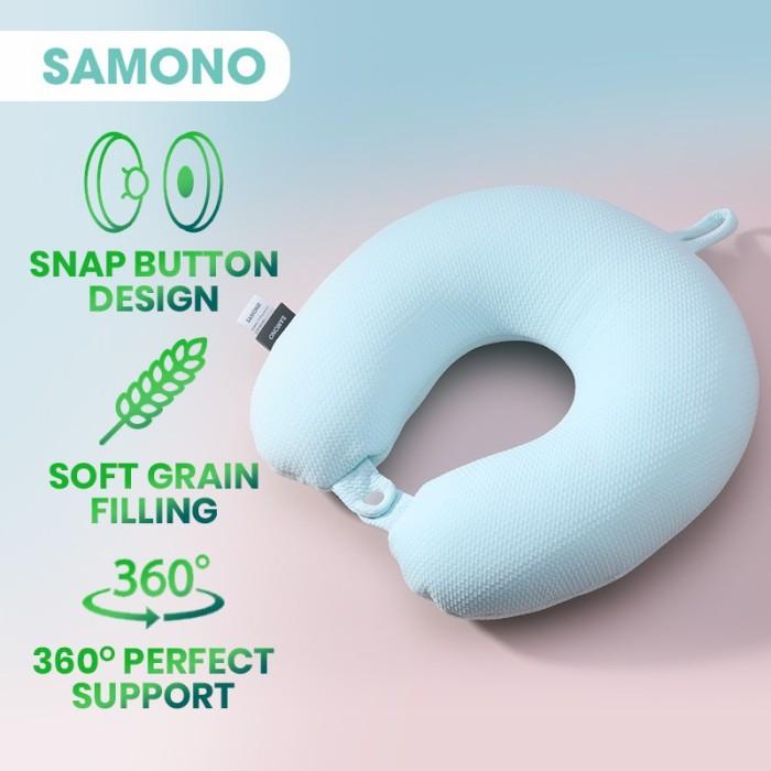 Samono Bantal Leher Travel Multifungsi Neck Pillow Ergonomic Design