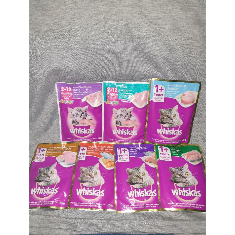 whiskas sachet pouch/makanan basah kucing whiskas 85gr