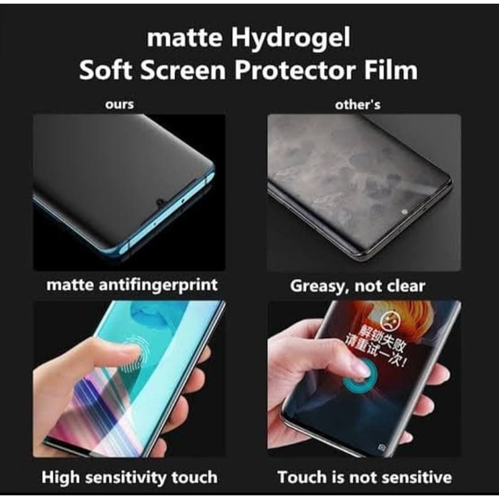 Hydrogel GLARE MATTE BLACK SHARK 2 3 4 screen guard BLACKSHARK 2 4 skywalker 3 PRO