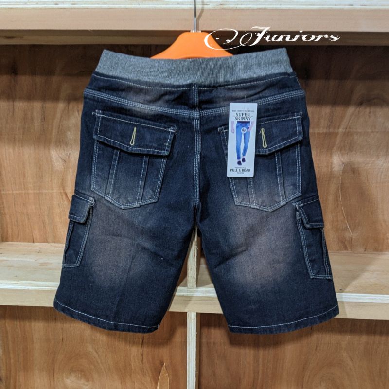 Cargo pendek jeans rip karet new