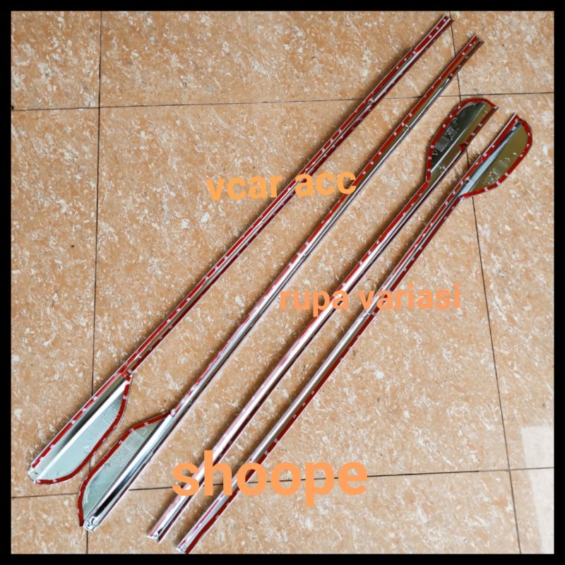 lis list kaca samping pelipit pintu suzuki all new ertiga r3 2018 2019 2020 2021 2022 tempel chrome crome plastik