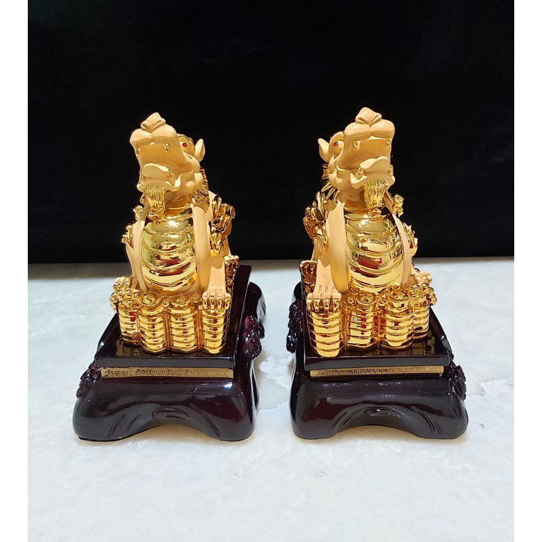 Mars_venus -  Patung Singa Kilin Emas , Singa Emas Kilin (HARGA SEPASANG)
