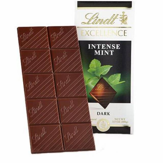 Khas Lindt Excellence Mint Intense Dark Chocolate 100gr Cokelat