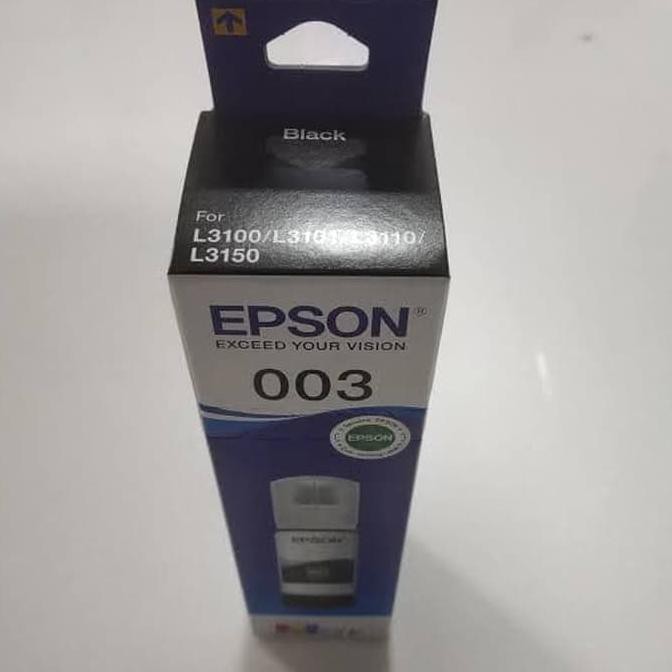 ORIGINAL RESMI TINTA EPSON 003 HITAM untuk L3110 / L3150 DLL