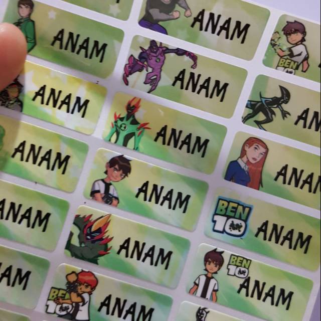 

label nama BEN10 BEN 10 BEN TEN