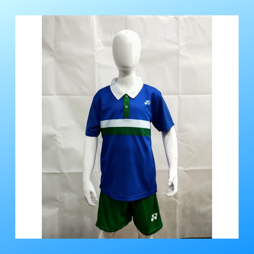 Kaos badminton anak jersey bulutangkis baju dan celana setelan t-shirt outfit seragam kostum olahraga pakaian apparel sports ST.Y2001 benhur polos