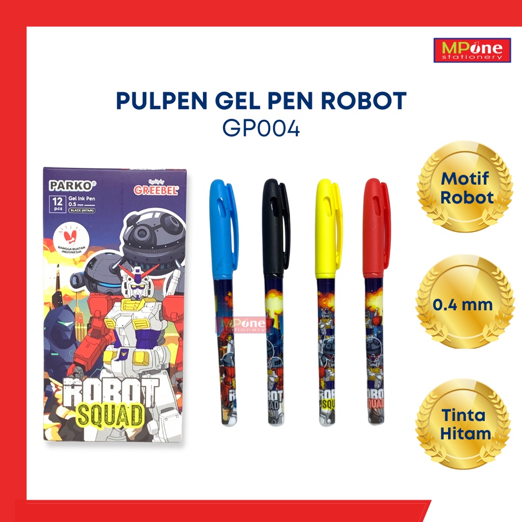 

(1 PCS) Pena Gel Robot / Pena Karakter / Pena Robot Greebel / Pena Gel GP004 Robot