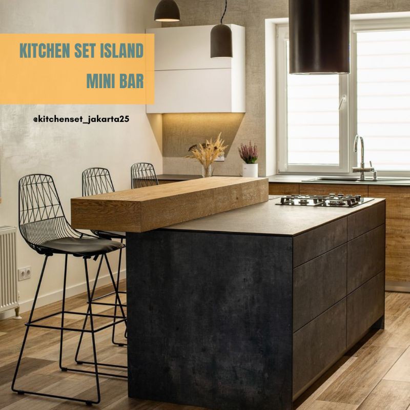 KITCHEN SET ISLAND MINI BAR | Finishing HPL