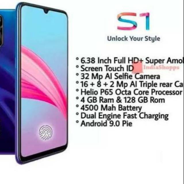 VIVO S1 RAM 4GB / Internal 128GB