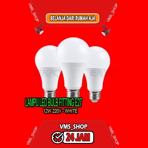 BOHLAM LED BULB 12W / LAMPU LED BULB 12 WATT 220V FITTING E27 - WHITE
