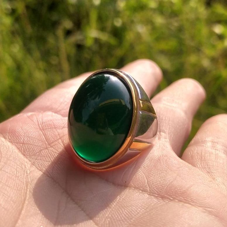 ㊋ CINCIN BATU AKIK BACAN DOKO JUMBO ASLI IMPORT NEW ARRIVAL 3390 ❖