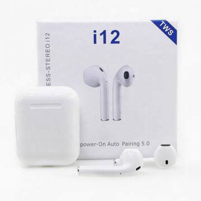 HF HEADSET BLUETOOTH MACARON i12 TWS TOUCH ID HANDSFREE BLUETOOTH WIRELESS I12 MACARON