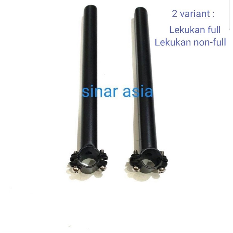 Tiang support sepeda lipat 25.4mm ( bahan steel , panj = 28cm ) -lekukan full &amp; non full