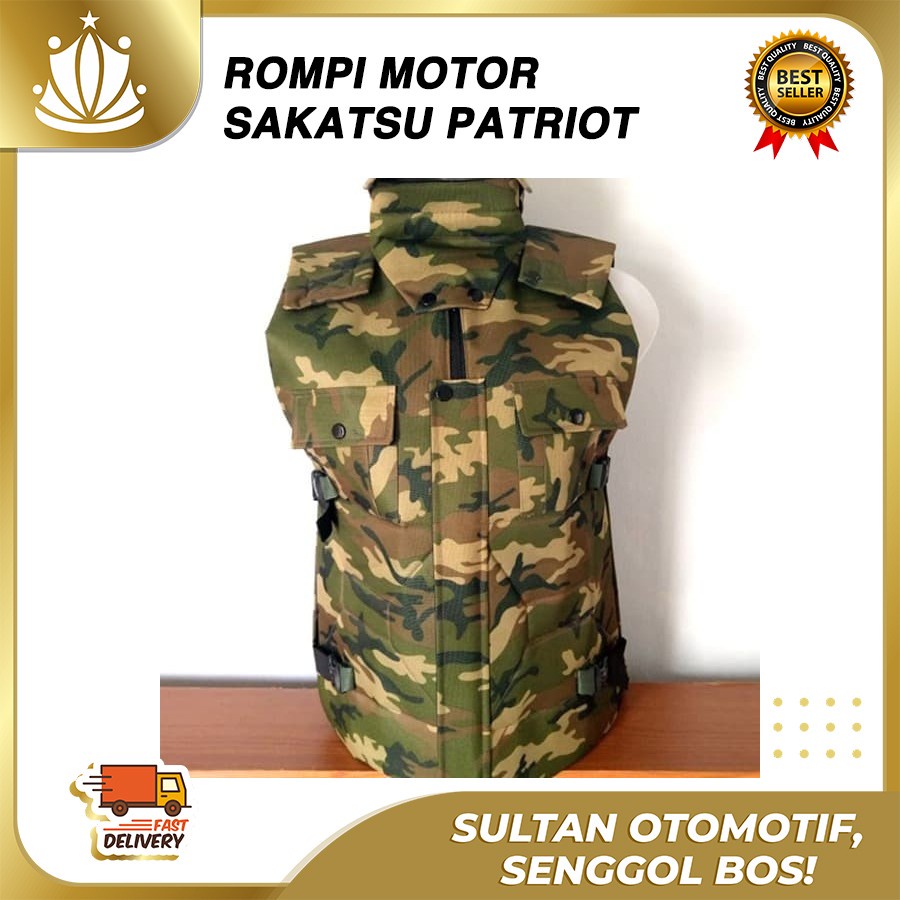 Rompi Motor Sakatsu ARMY LORENG Tebal Anti Angin Waterproof UNIVERSAL