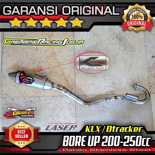 Knalpot Creampie Original KLX  dtracker Bore Up Stenlis 200cc - 250cc