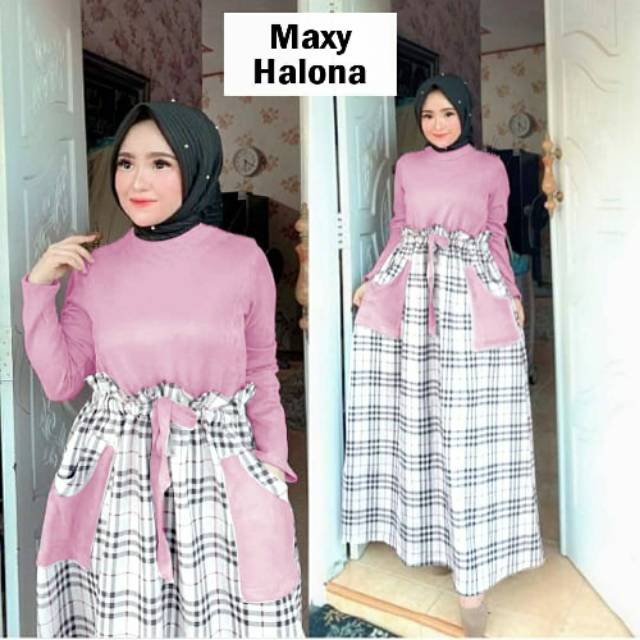 Us.maxi gamis wafel halona