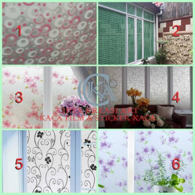 Stiker kaca / sticker kaca motif / stiker kaca jendela pintu rumah