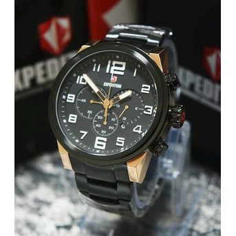 jam tangan expedition original E 6401M HITAM ROSEGOLD