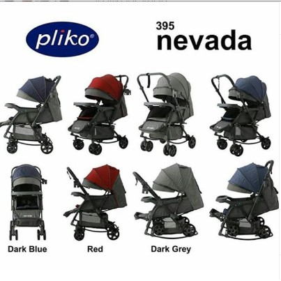 STROLLER BABY PLIKO NEVADA 395 ROCKING REVERSIBLE HANDLE | KERETA DORONG BAYI | BABY STROLLER MURAH