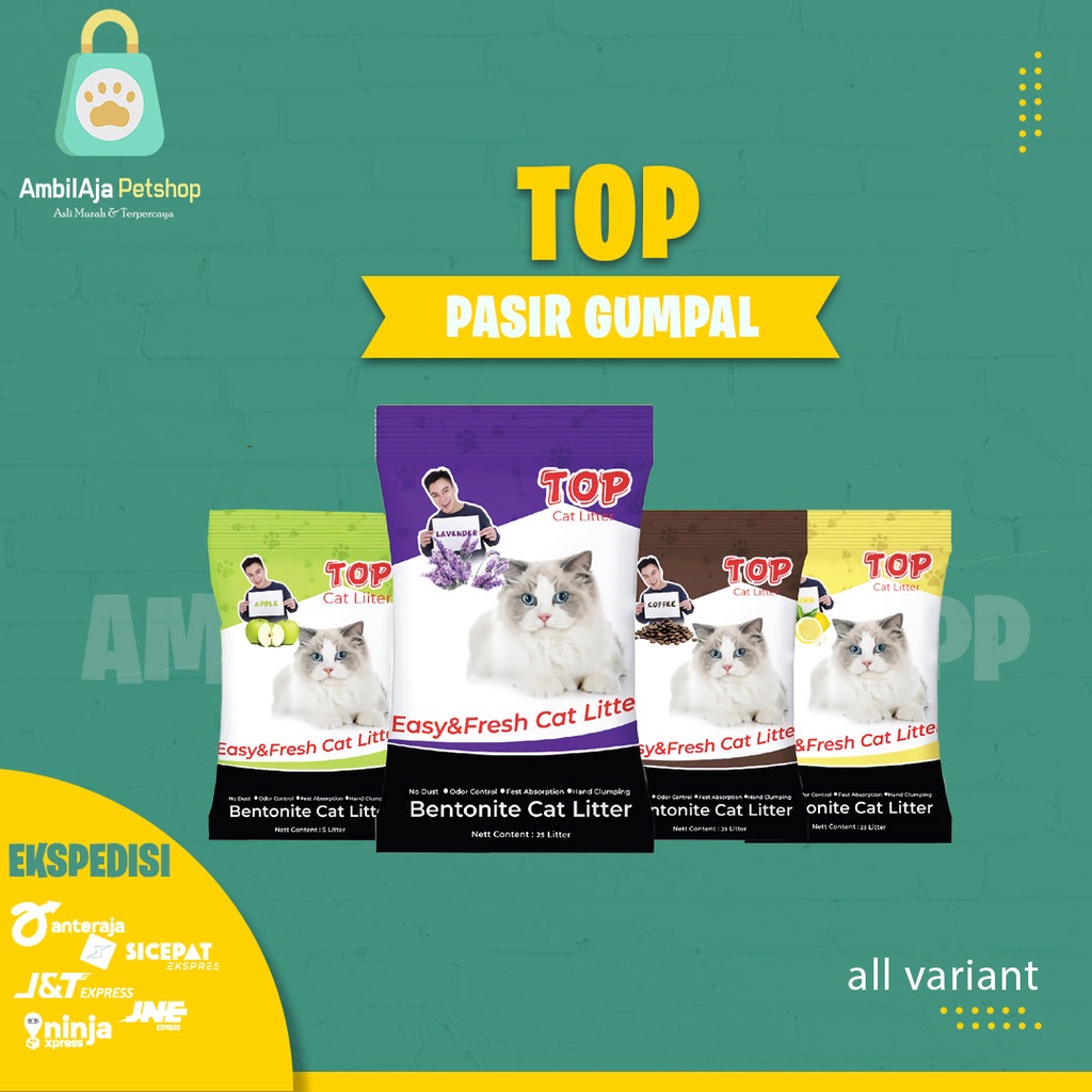 Pasir Kucing TOP 25 L All Varian (KHUSUS GRAB GOSEND)