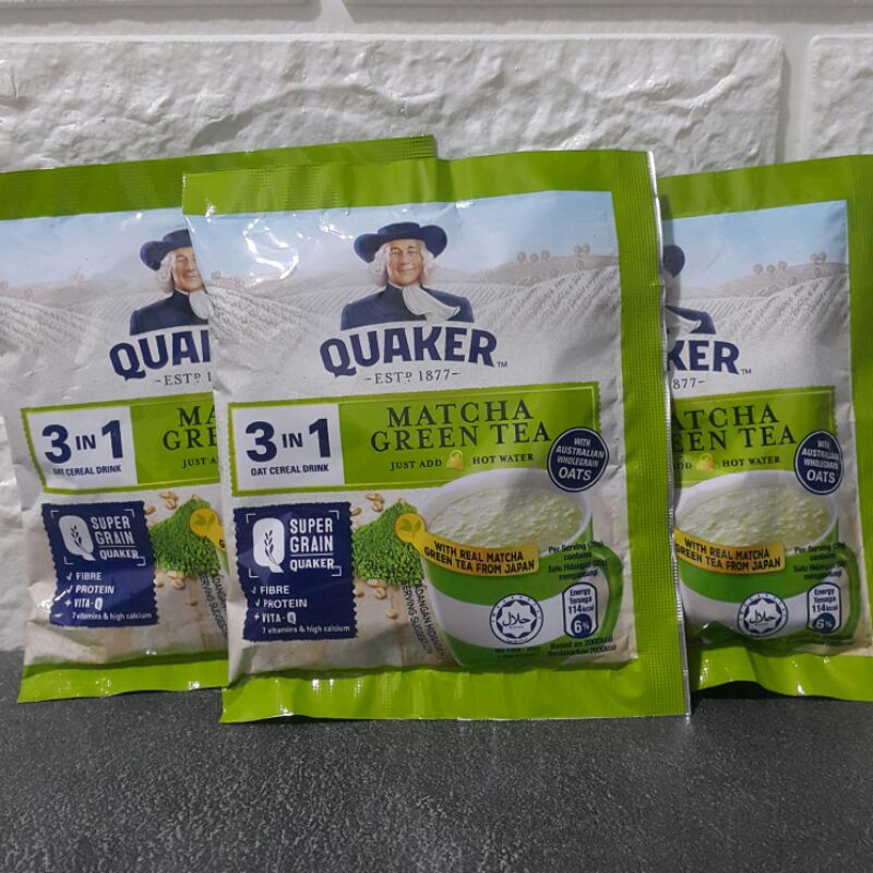 

Quaker 3 in 1 Oat Cereal Drink Matcha Green Tea Sachet