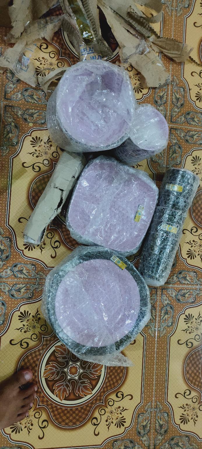 Cc--set Ekonomis Melamin Set 9 Piring Cekung Free Sendok Garpu Stainless