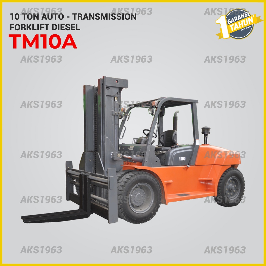 Mobil Forklift 10 ton x 3 m Auto Transmission Diesel Engine ISUZU 82.4 Kw - TM10A - AKS1963