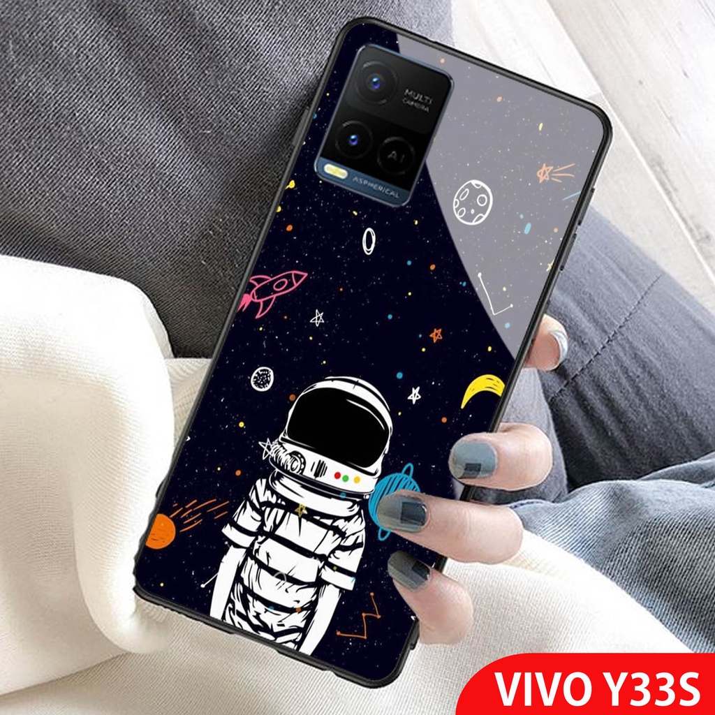[A68] Softcase Glass Kaca Vivo Y33S /Casing Handphone Vivo Y33S/ Case Hp Vivo Y33S