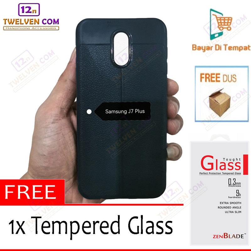 Case Auto Focus Softcase Samsung J7 Plus - Free Tempered Glass