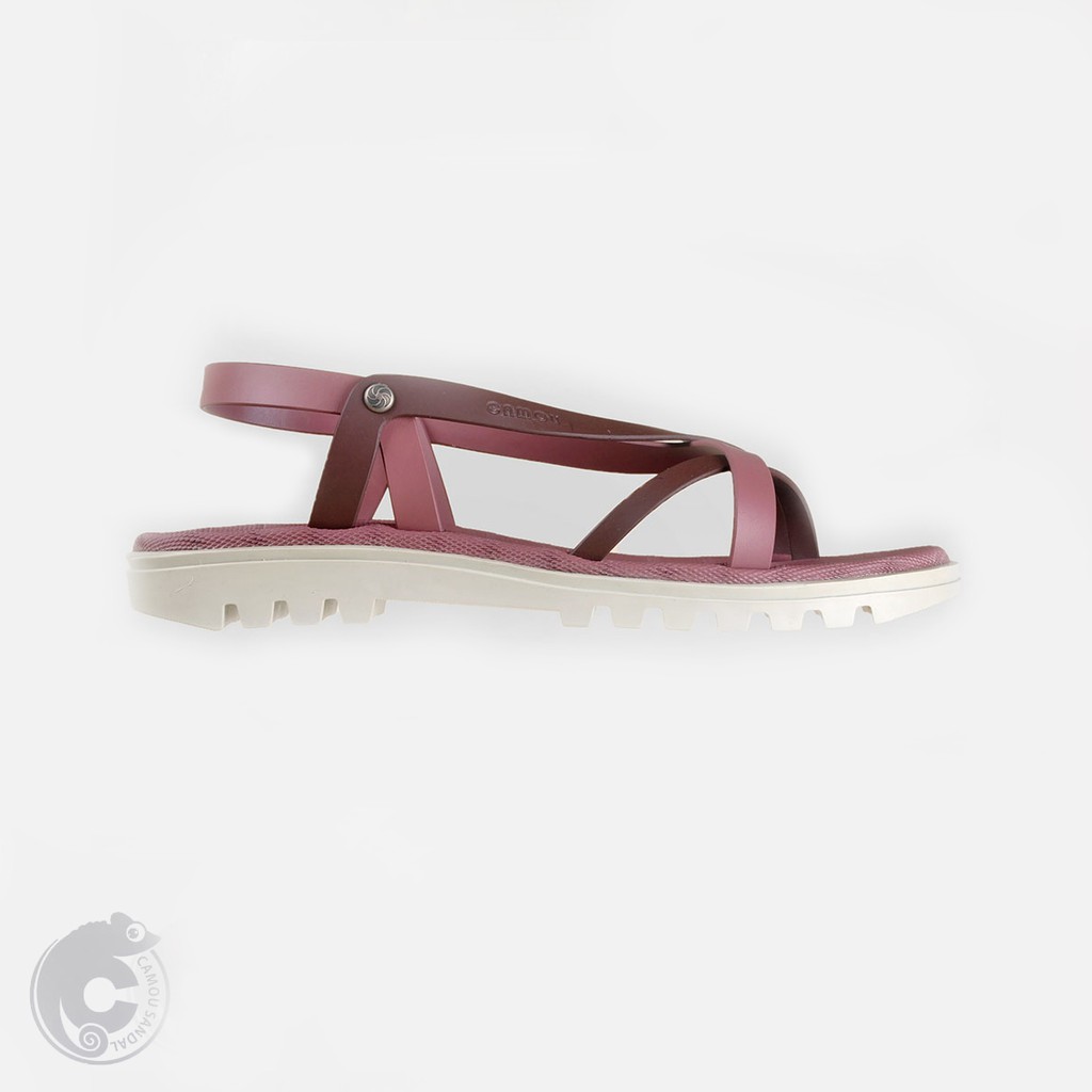 CAMOU - Liviana Grape - Sandal Tali Wanita Kasual Warna Ungu Maroon