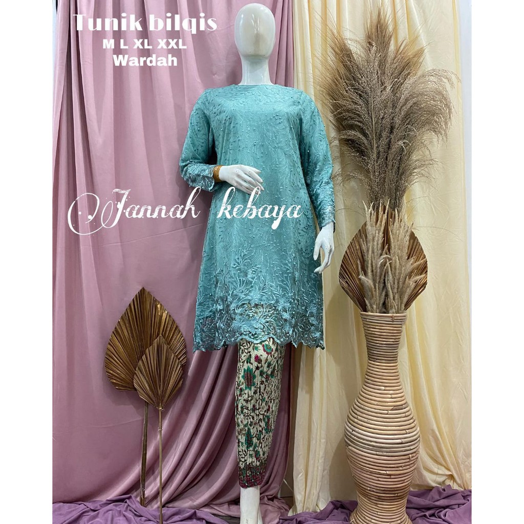 PROMO SET TUNIK TULLE BORDIR BILQIS / SET TUNIK TULLE PESTA