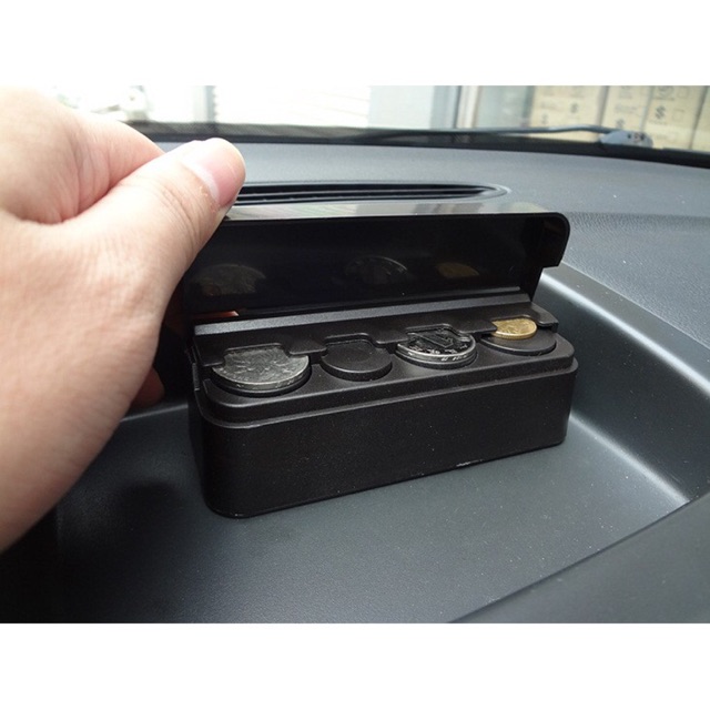 Coin Koin holder / Tempat Kotak Simpan Koin di dalam Mobil 4 slot Premium