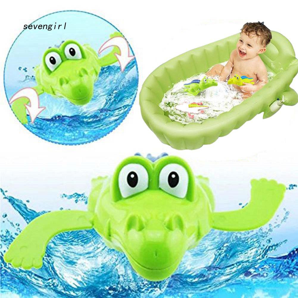 Mainan Mandi Bentuk Kartun Hewan Buaya Untuk Bayi Anak