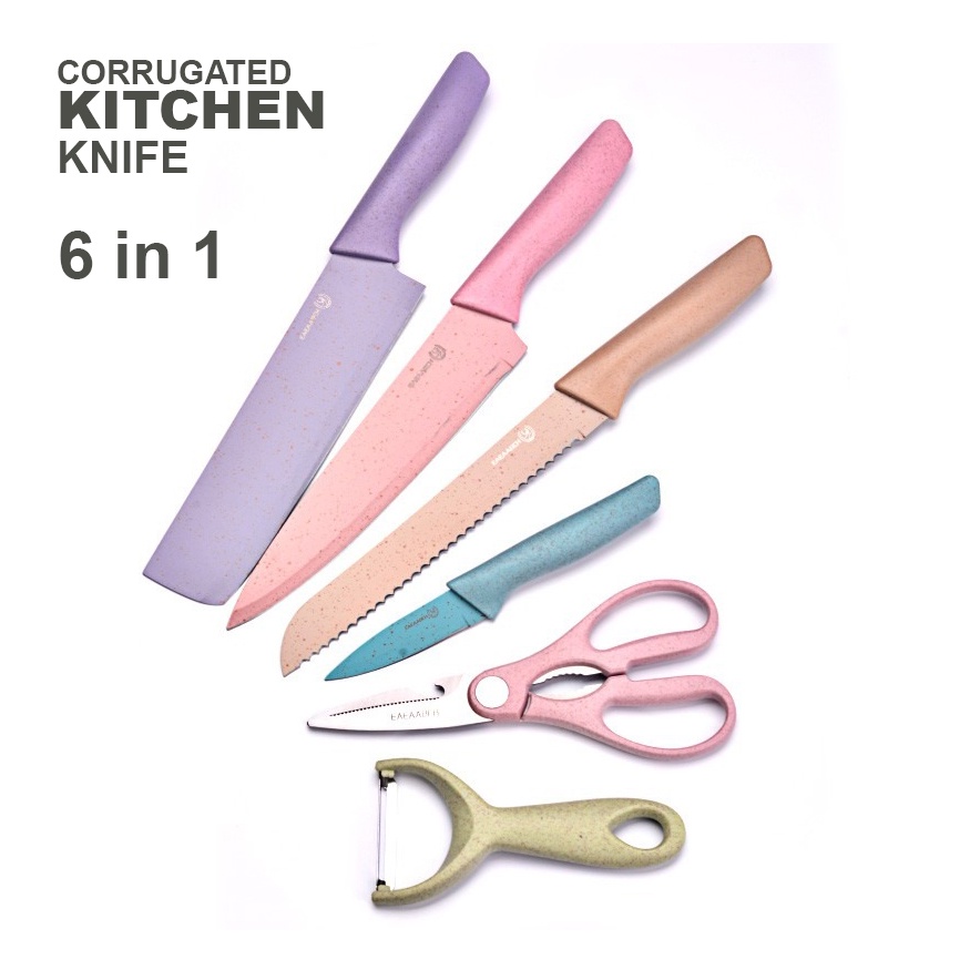 Pisau Dapur 6 In 1 Forging Family Kitchen Knife Set