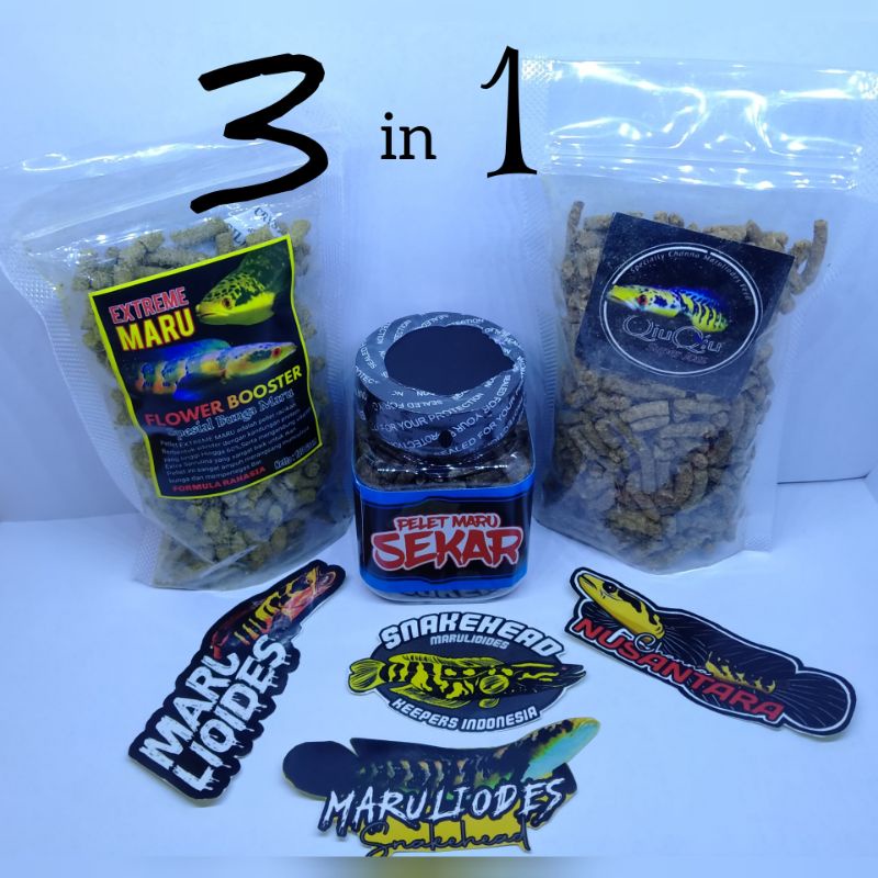 Pelet jahat utk cabung,bar dan warna 50gram - 3 macam pelet jadi 1 (Qiuqiu,Sekar,Booster) Free stick