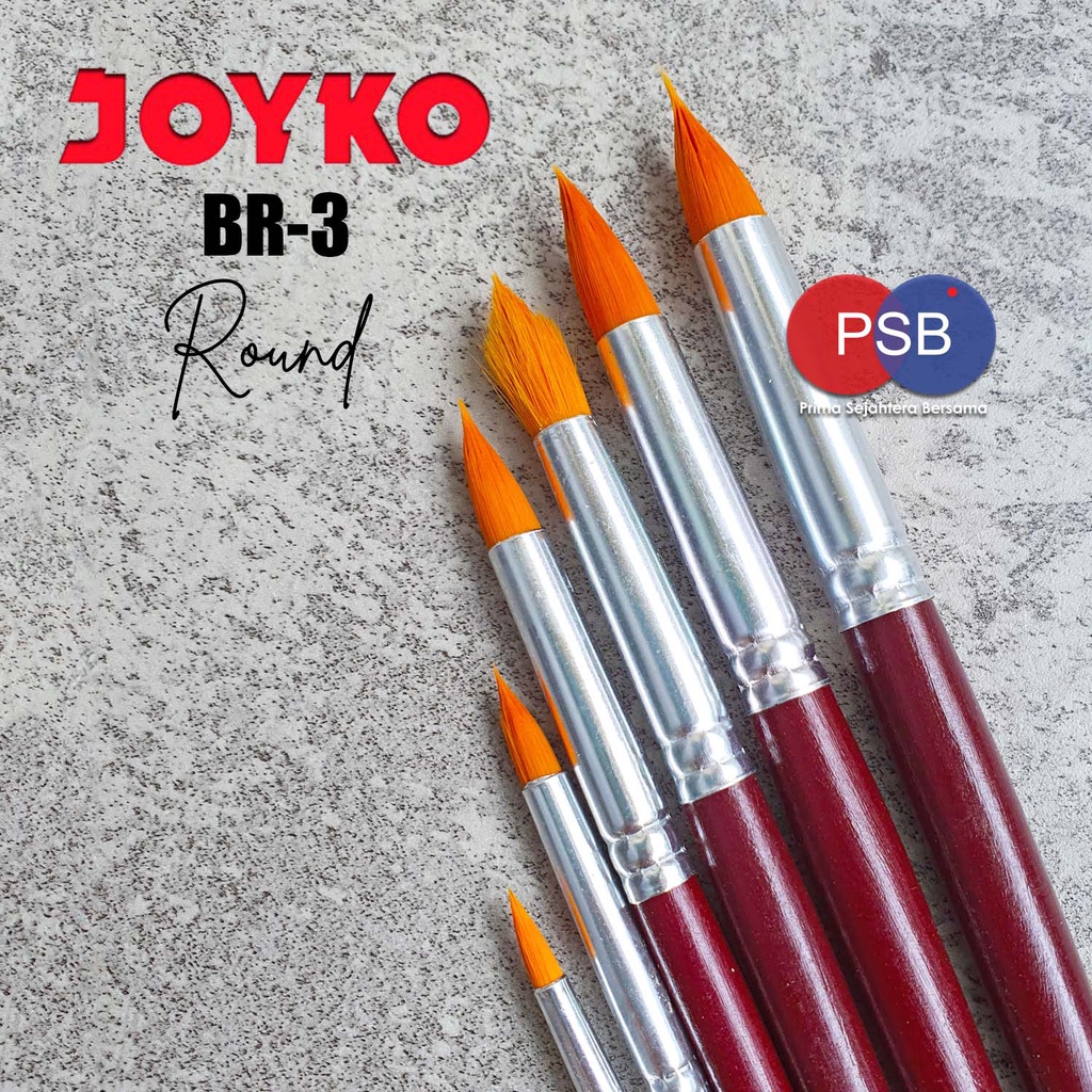 

Kuas Joyko BR-3 / Joyko Round Brush / Kuas Lukis Joyko Set 6