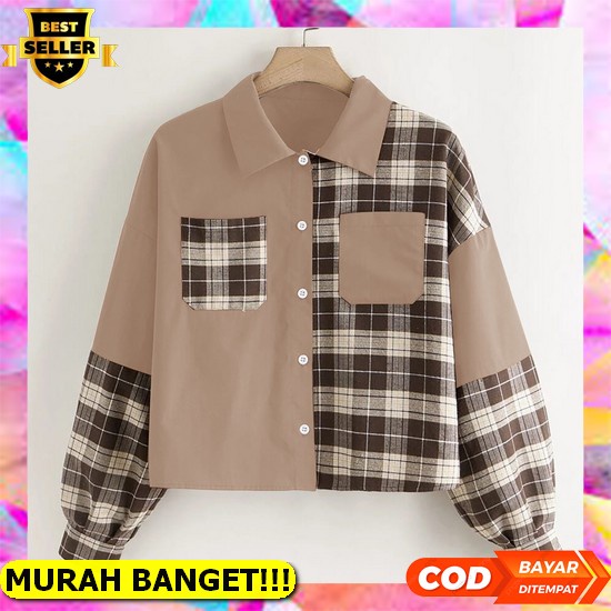 3M Three M Tm Import Blouse 9321 Lewina Oversized Top Fashion Grosir Sale Murah Terjangkau Terlaris 