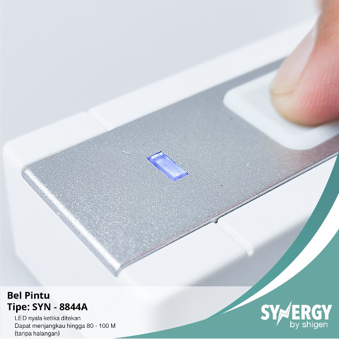 Bel Pintu/DoorBell Wireless SYNERGY by Shigen Tanpa Kabel SYN-8844A/AC