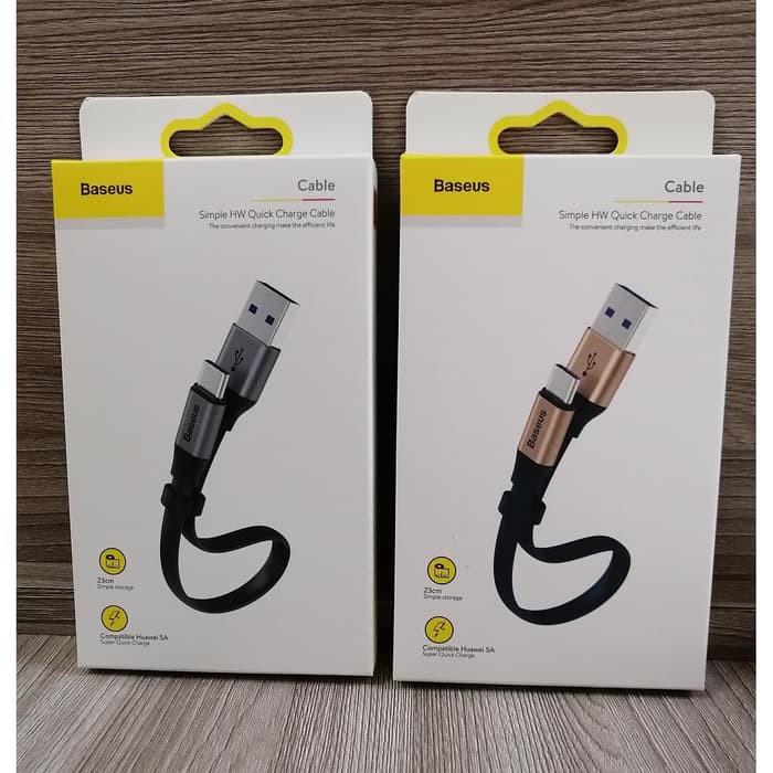 Baseus Nimble 40W USB Cable Kabel Data Type C Max 5A QC 3.0 23cm