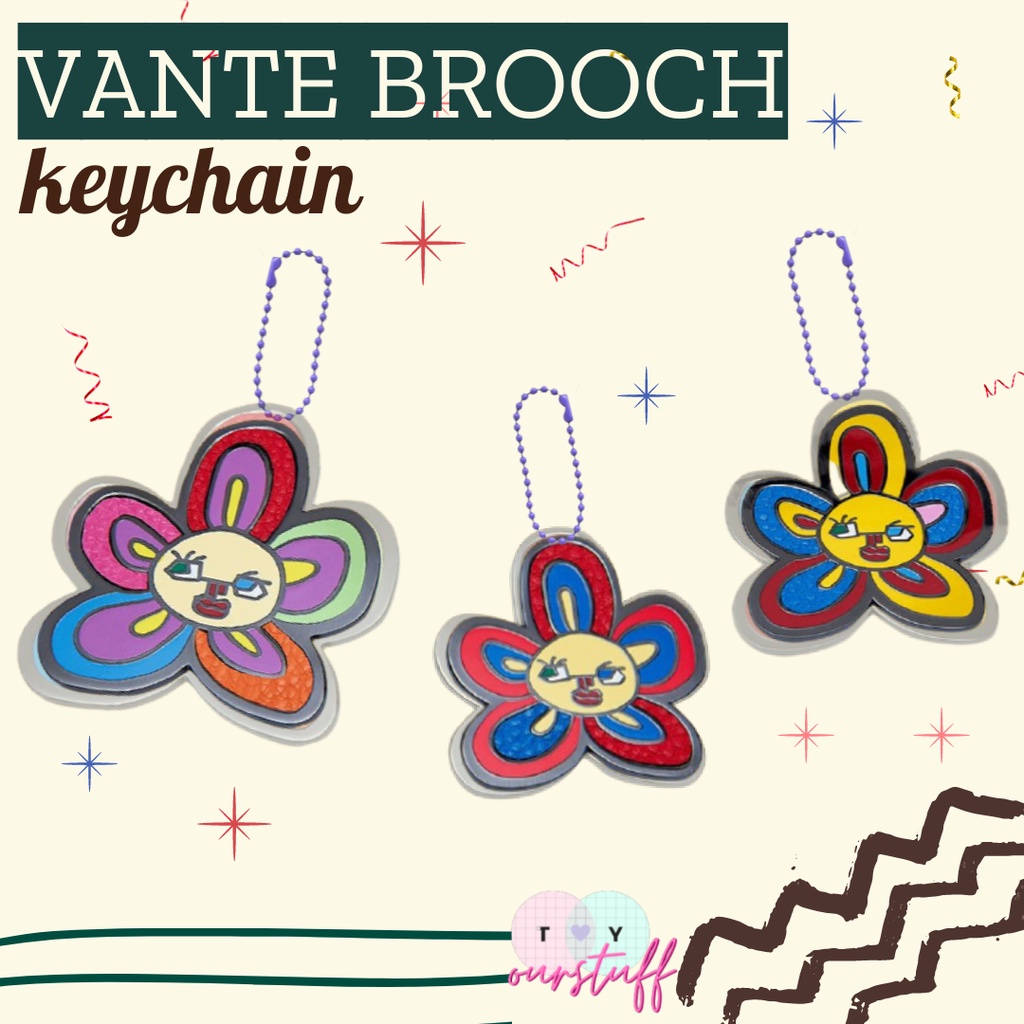"Vante Brooch Keychain" Inspired merch by  V