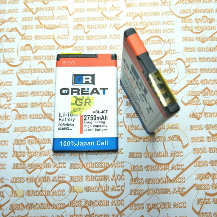 Baterai Battery GREAT Double Power NOKIA BL-4CT BL4CT BL 4CT 5310 2720 5630