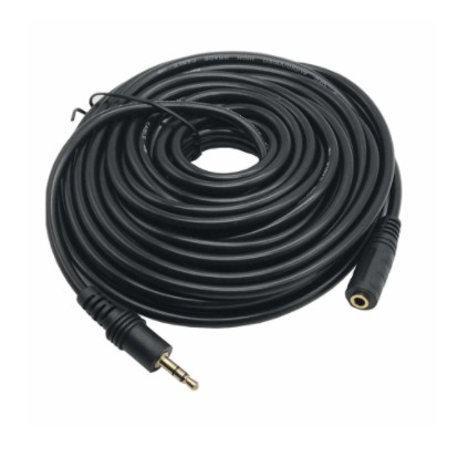Cable audio 3.5mm extension male female stereo gold plated 10m - Kabel jack 3.5 m-f 10 meter